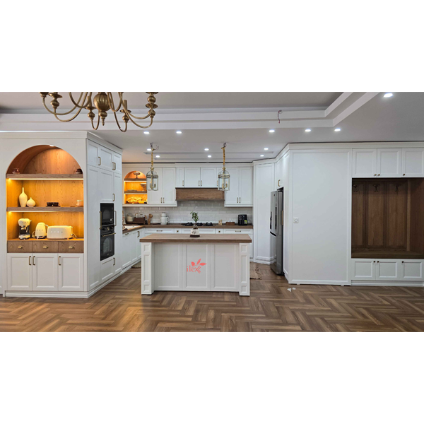 کابینت نئوکلاسیک ترکیب رنگ و ممبران مدل 001